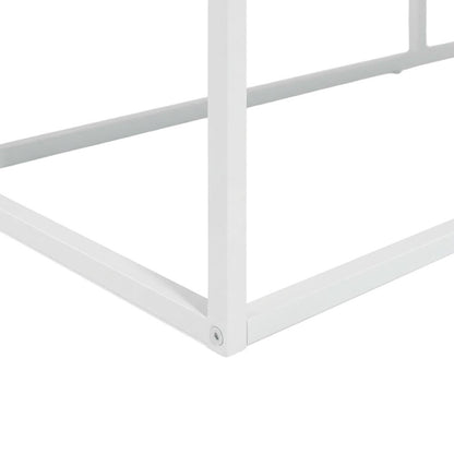 Modern White TV Stand for 78 Inch TVs with Solid Wood Construction