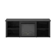Brown Electric Fireplace TV Stand with Storage for 60-Inch TVs
