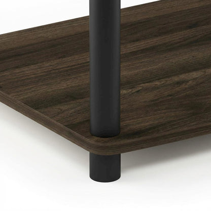 Wooden TV stand with elevated design and no tools required