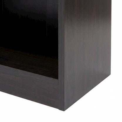 Espresso 4-Tier Open Shelf Bookcase with Spacious Storage