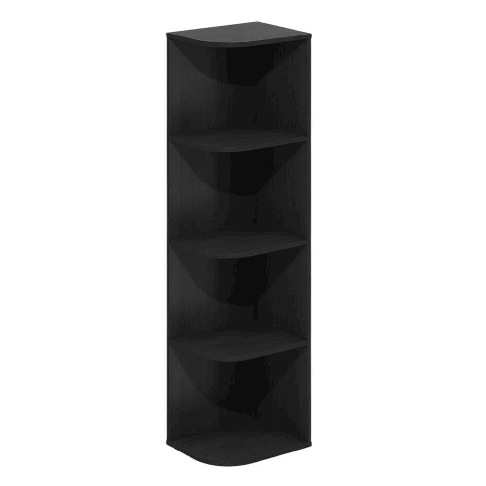 Blackwood 4-Tier Corner Bookcase with Open Shelves for Living Room Storage