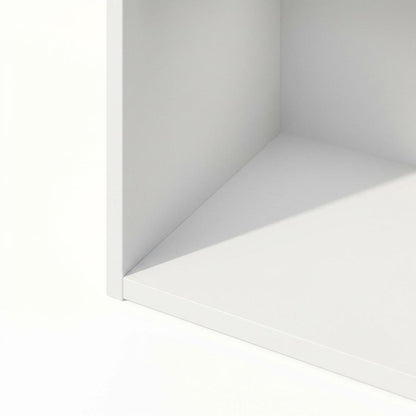 Wooden bookcase with open shelves for versatile storage