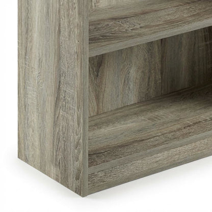 Wood Bookcase with Open Shelves in Sonoma Oak Finish