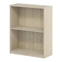 Wooden 2-Tier Open Shelf Bookcase with Sturdy Construction in Brown Finish