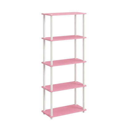 Wooden bookcase with open shelving for versatile storage
