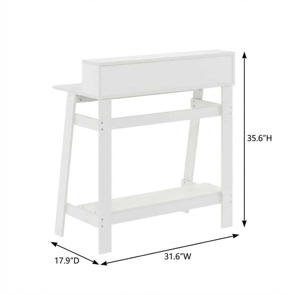 White Furinno A Frame Computer Desk with Sleek Design and Durable Construction