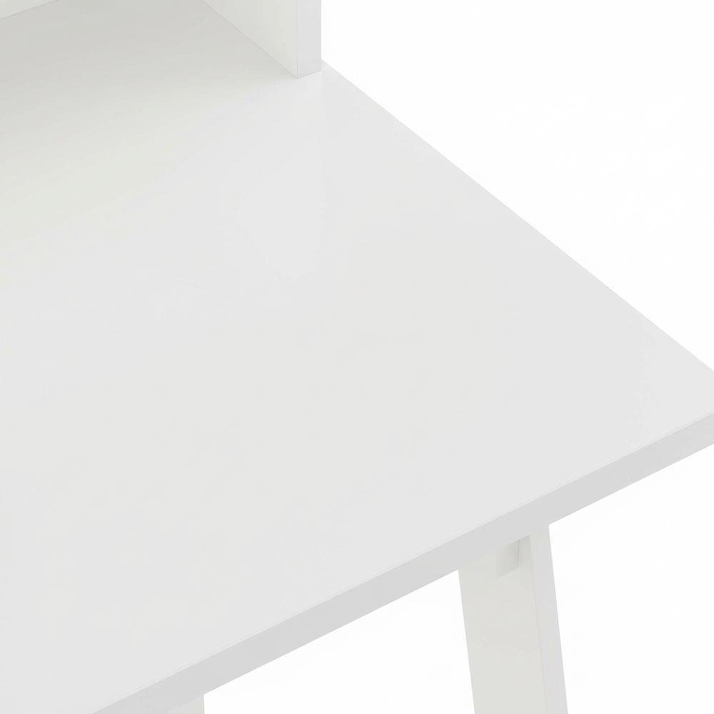 White Furinno A Frame Computer Desk with Sleek Design and Durable Construction