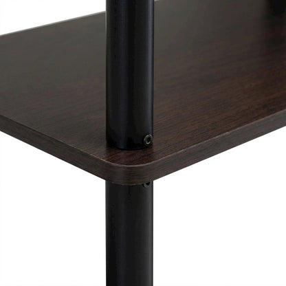 Dark Brown/Black No Tools Entertainment Center with Modern Design