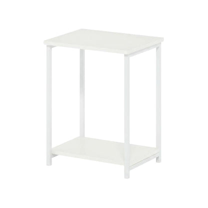 White metal frame end table with modern design and sturdy construction