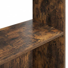 Amber oak 5-tier adjustable shelf bookcase with wood construction