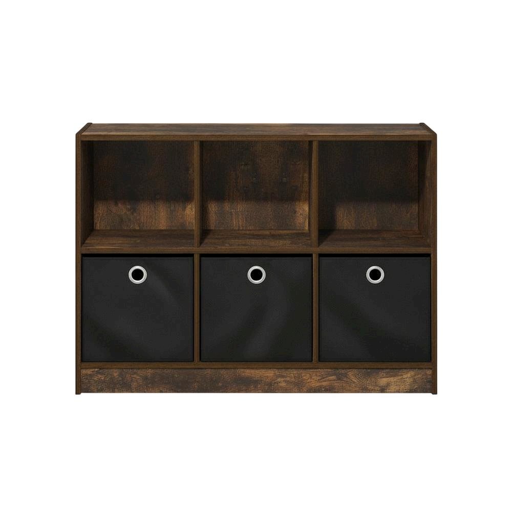 Wooden Bookcase with Open Shelving for Home or Office Storage