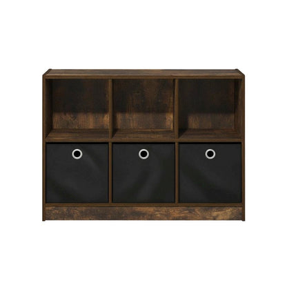 Wooden Bookcase with Open Shelving for Home or Office Storage