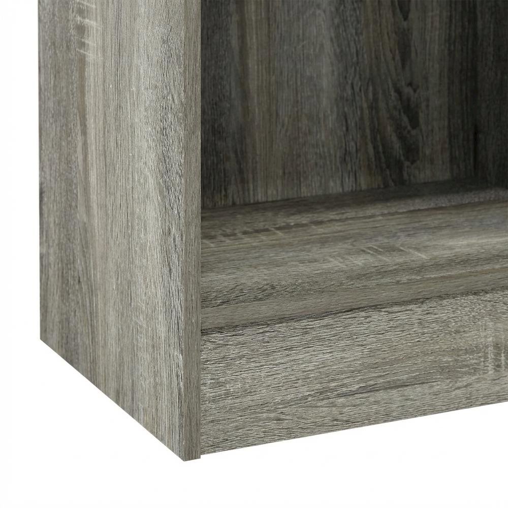 French Oak 2-Tier Open Shelf Bookcase with Modern Design and Wood Build