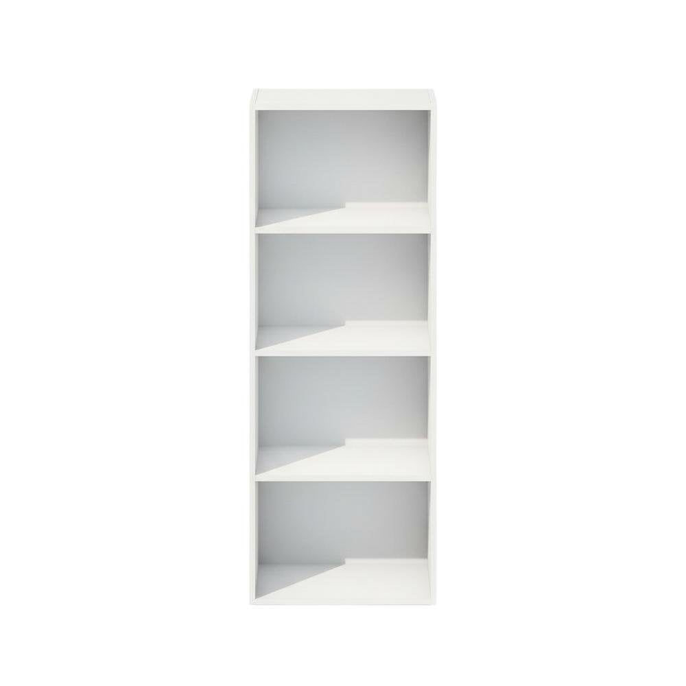 Wood 4-Tier Open Shelf Closet and Clothing Storage Organizer