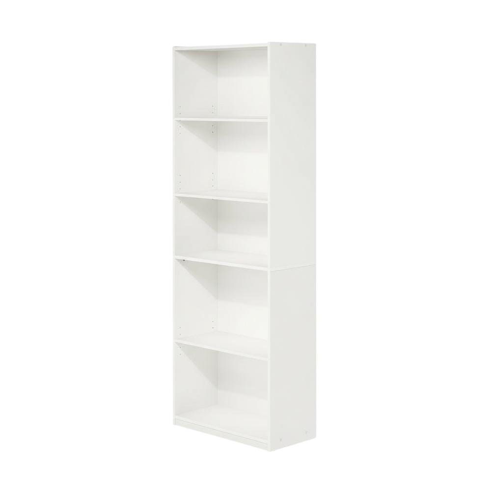 Wooden Bookcase with Adjustable Shelves for Home Office Storage
