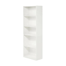 Wooden Bookcase with Adjustable Shelves for Home Office Storage