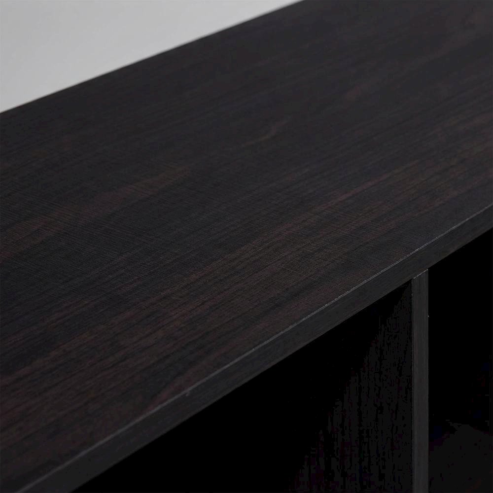 Wooden 3x2 Bookcase with Bins for Organized Storage in Walnut Finish