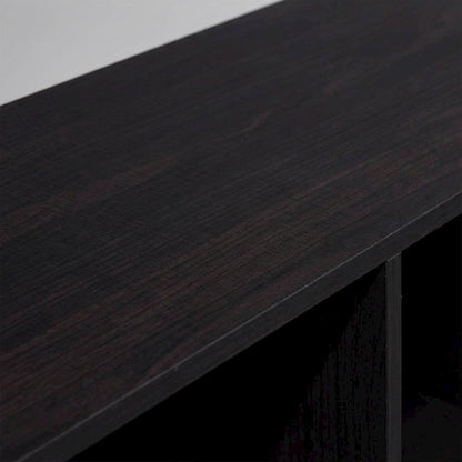 Wooden 3x2 Bookcase with Bins for Organized Storage in Walnut Finish
