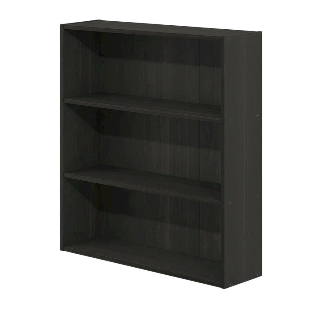 Wooden bookcase in finish with open shelving design for versatile storage