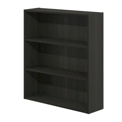 Wooden bookcase in finish with open shelving design for versatile storage