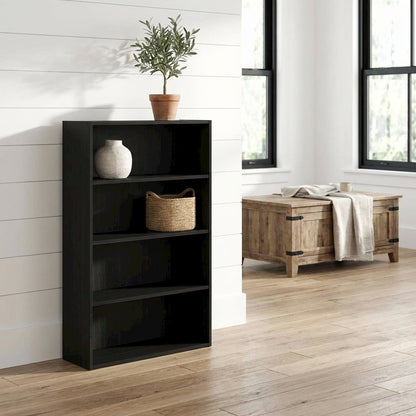 Wooden bookcase with sleek design, sturdy construction, and versatile storage