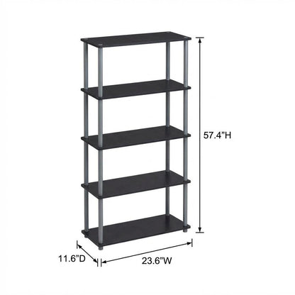 Wooden bookcase with modern design, sturdy construction, and ample storage space