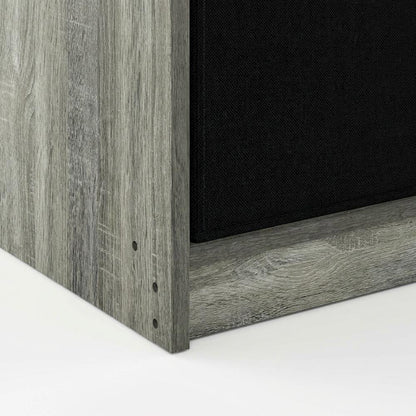 Modern computer desk in French Oak Grey - spacious workspace, sturdy build