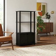3-Tier End Table Set in Americano and Chrome Finish with Modern Design