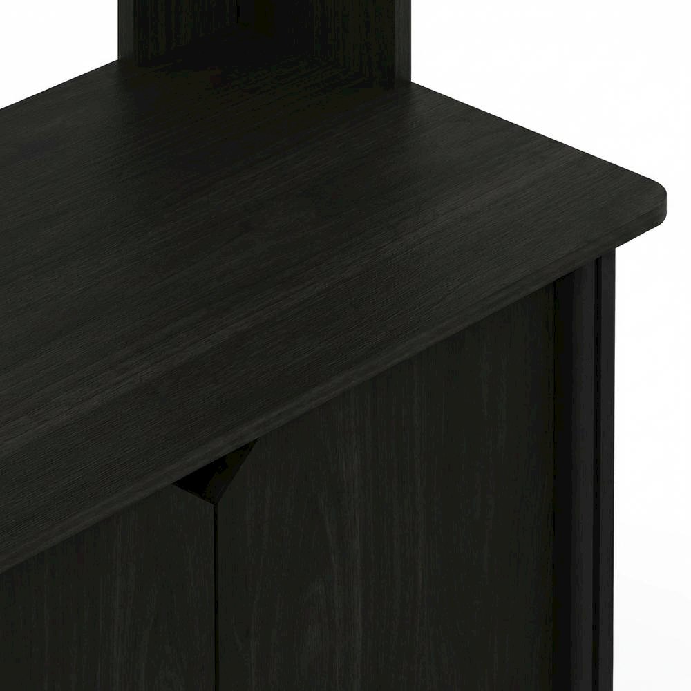 3-Tier End Table Set in Americano and Chrome Finish with Modern Design
