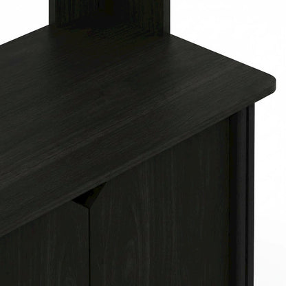 3-Tier End Table Set in Americano and Chrome Finish with Modern Design