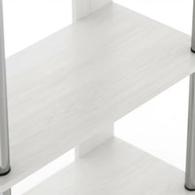 White Oak Bookcase with Modern Chrome Accents for Stylish Storage