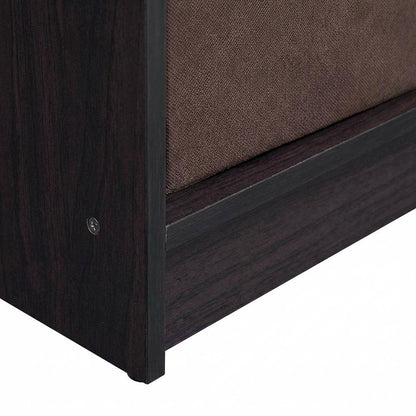 Wooden 3x2 Bookcase with Bins for Organized Storage in Walnut Finish
