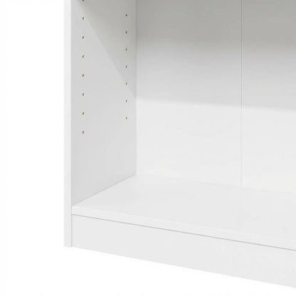 White 5-Tier Shelf Bookcase with Sturdy Wood Construction