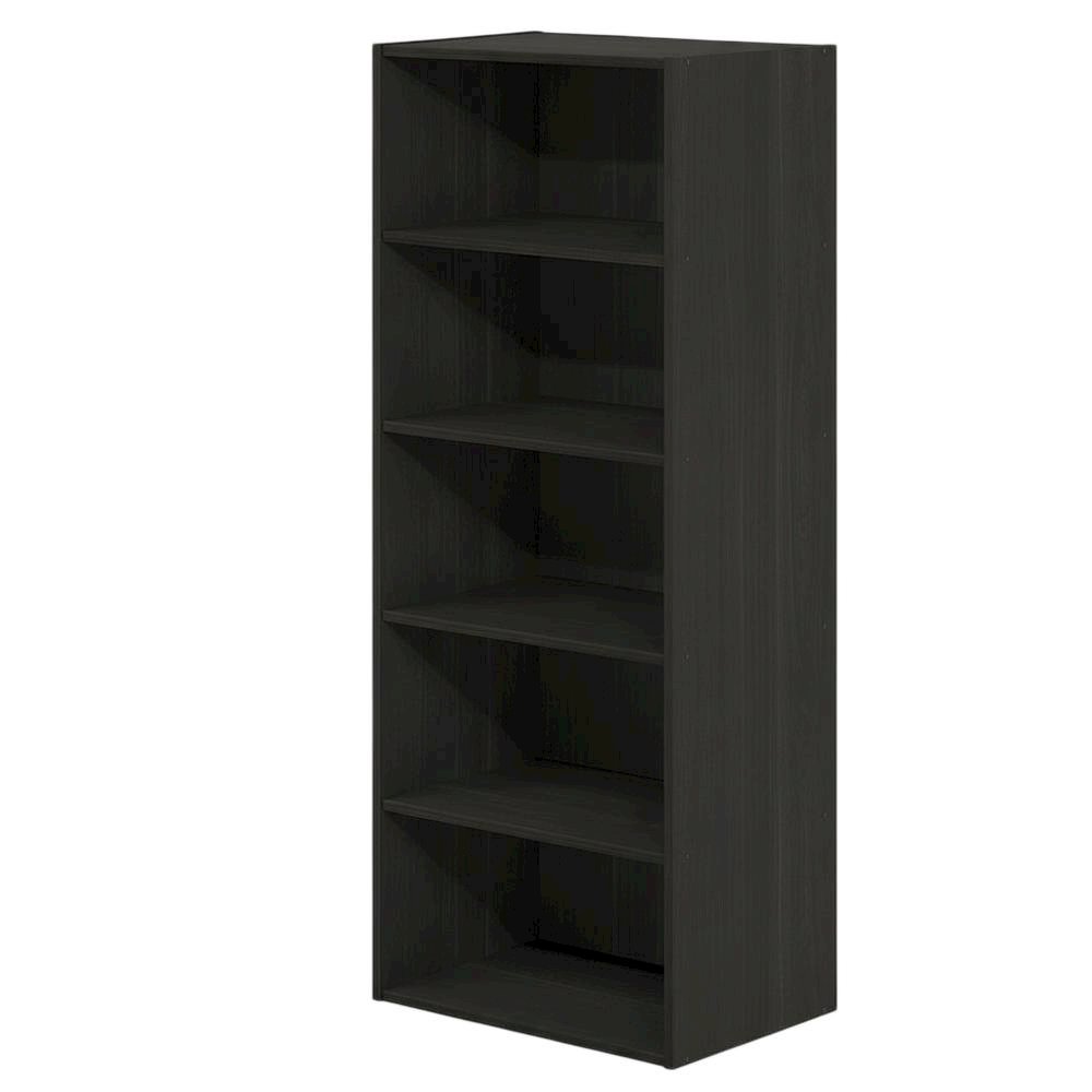 Wooden bookcase with open shelving and sturdy construction