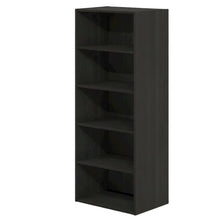 Wooden bookcase with open shelving and sturdy construction