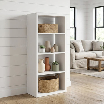 Wooden Bookcase with Open Shelving for Home or Office Storage
