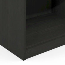 Espresso 3-Tier Open Shelf Bookcase with Storage Organizer