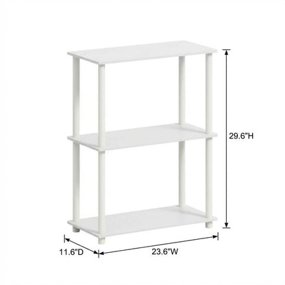 Wooden 3-Tier Display Rack with Shelving Unit and Bookcase for Home and Office