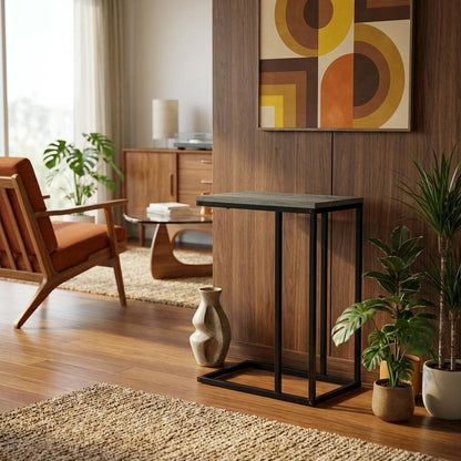 French Oak Grey, Side Table, Quality Build, Durable Wood Frame