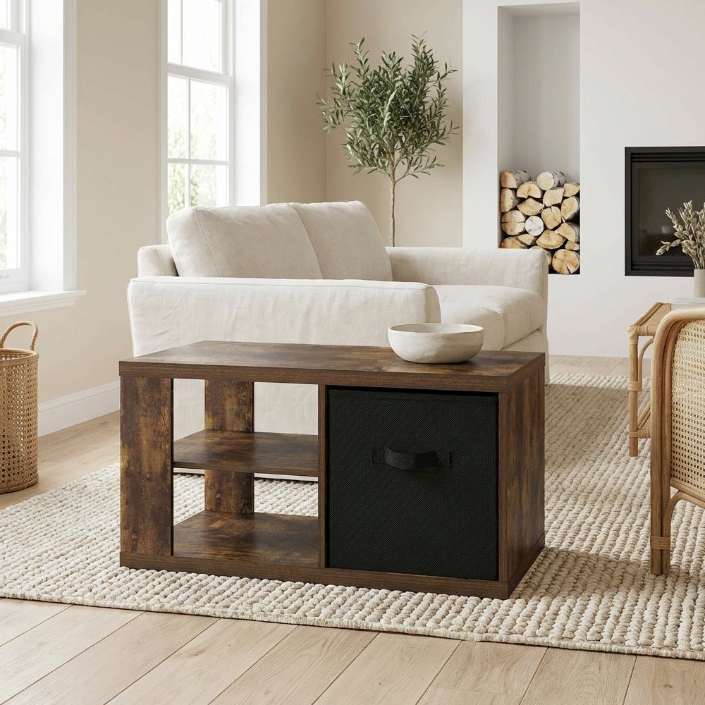 Amber Pine Coffee Table with Sturdy Wood Frame and Stylish Side Surface