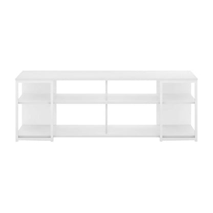 White Modern TV stand, up to 65-inch flat screens, metal, wood construction