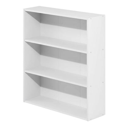 Wooden Bookcase with Open Shelves for Home Office and Living Room