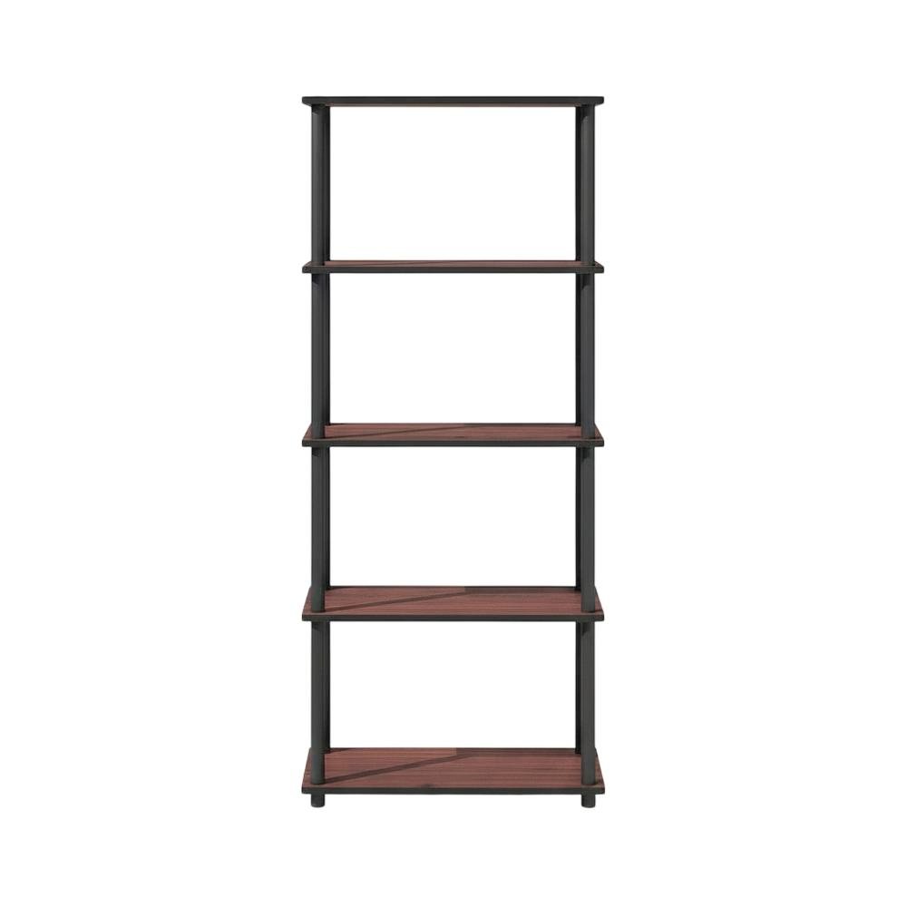 Wooden bookcase with sleek design and versatile storage