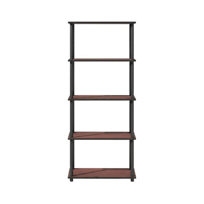 Wooden bookcase with sleek design and versatile storage