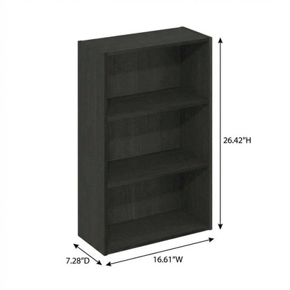 Wood bookcase with ample storage and modern design, ideal for home or office use