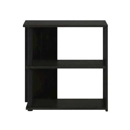 Espresso and Black 2-Tier End Table with Modern Design