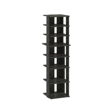 Brown 8-Tier Vertical Shoe Tower, Free Standing Space Saving Closet Organizer