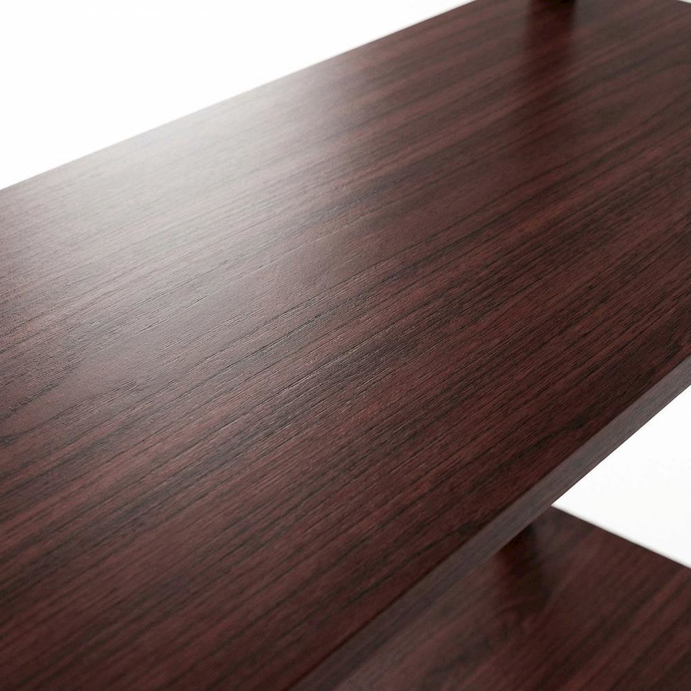 Wooden bookcase with sleek design and versatile storage