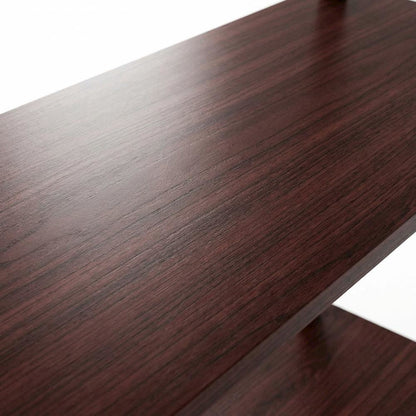 Wooden bookcase with sleek design and versatile storage