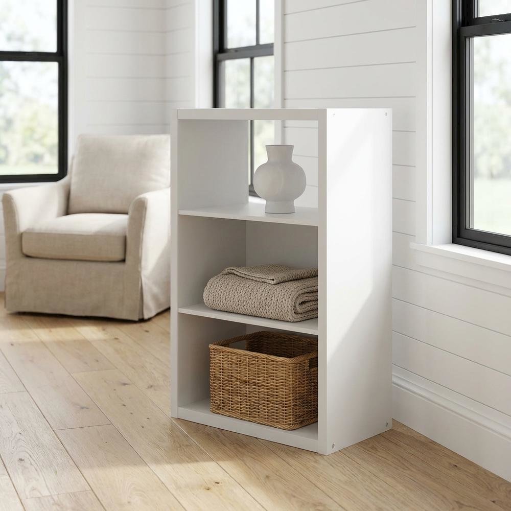 Wooden bookcase with clean design and sturdy construction
